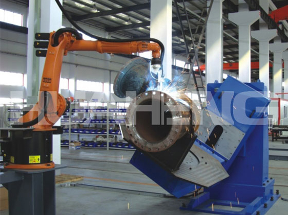 Robot pipe flange, pipe elbow