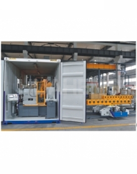 Containerized mobile beveling processing pipe workstation