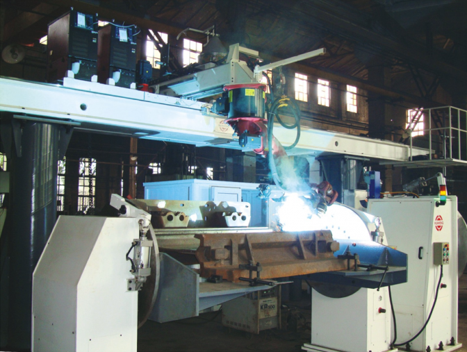 Central slot welding system in coal mine